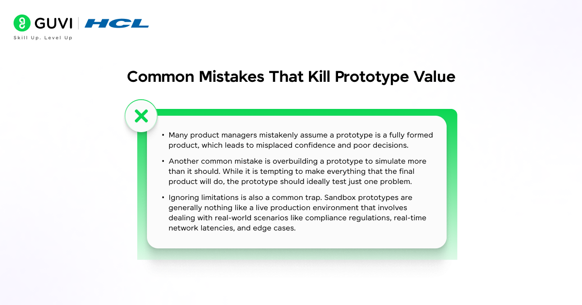 Common Mistakes That Kill Prototype Value