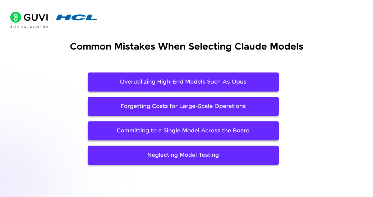 Claude Model Comparison: Haiku vs Sonnet vs Opus (Which One Should You Use?) 4 Common Mistakes When Selecting Claude Models
