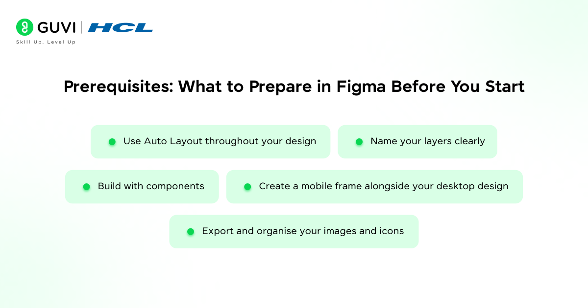 Turn a Figma Landing Page into a Live Website 2 Prerequisites: What to Prepare in Figma Before You Start