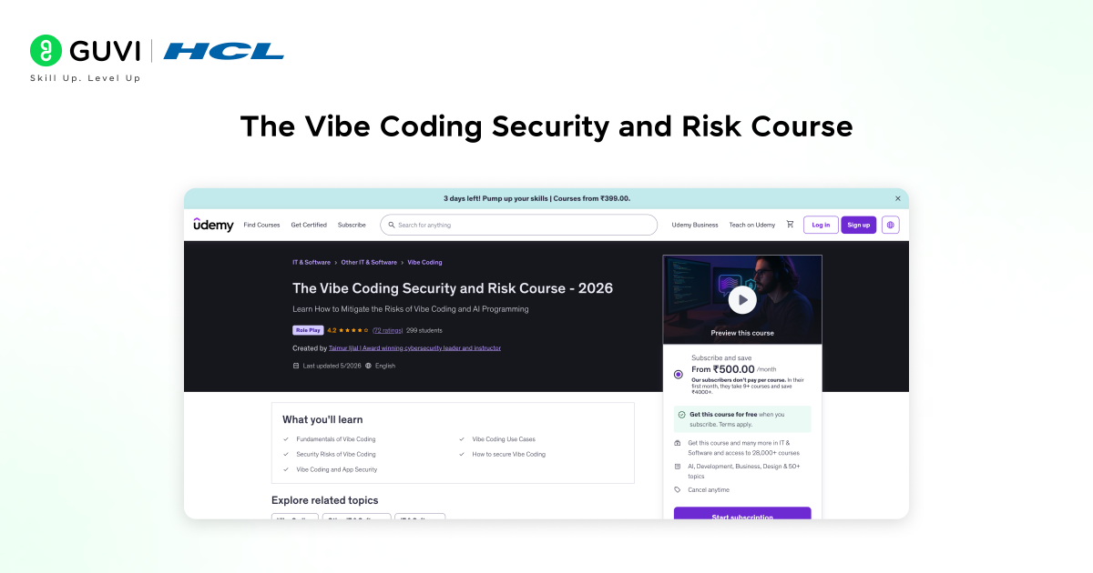 The vibe coding security and risk course