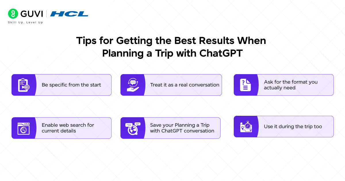 Travel Made Easy: Planning a Trip with ChatGPT (2026 Guide) 3 Tips for gettting the best results when planning a trip with ChatGPT