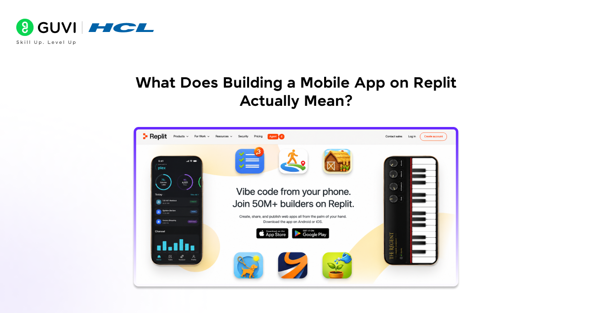 What does building a mobile app on replit actually mean 