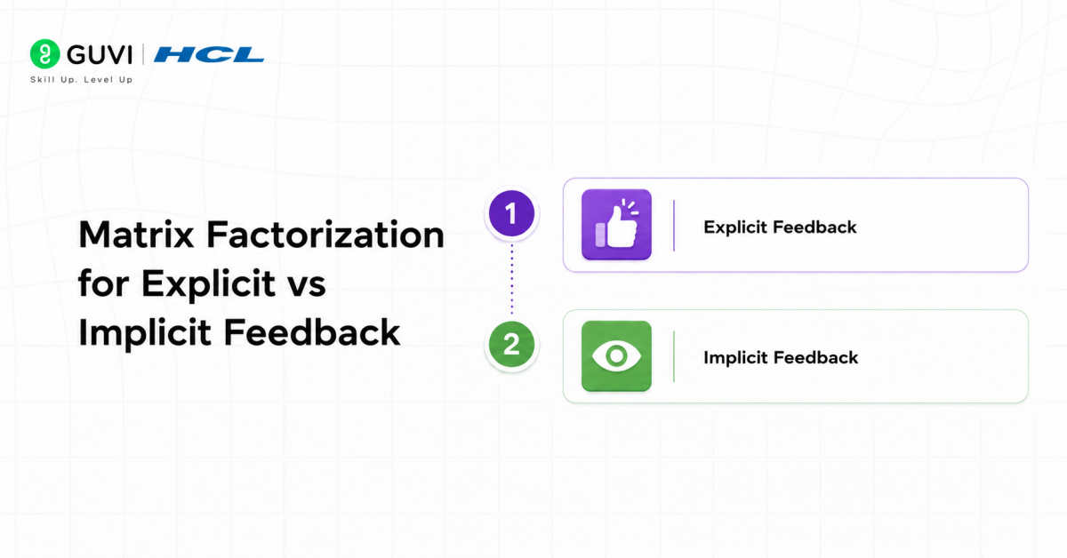 Matrix Factorization for Recommendations 2 Matrix Factorization for Explicit vs Implicit Feedback
