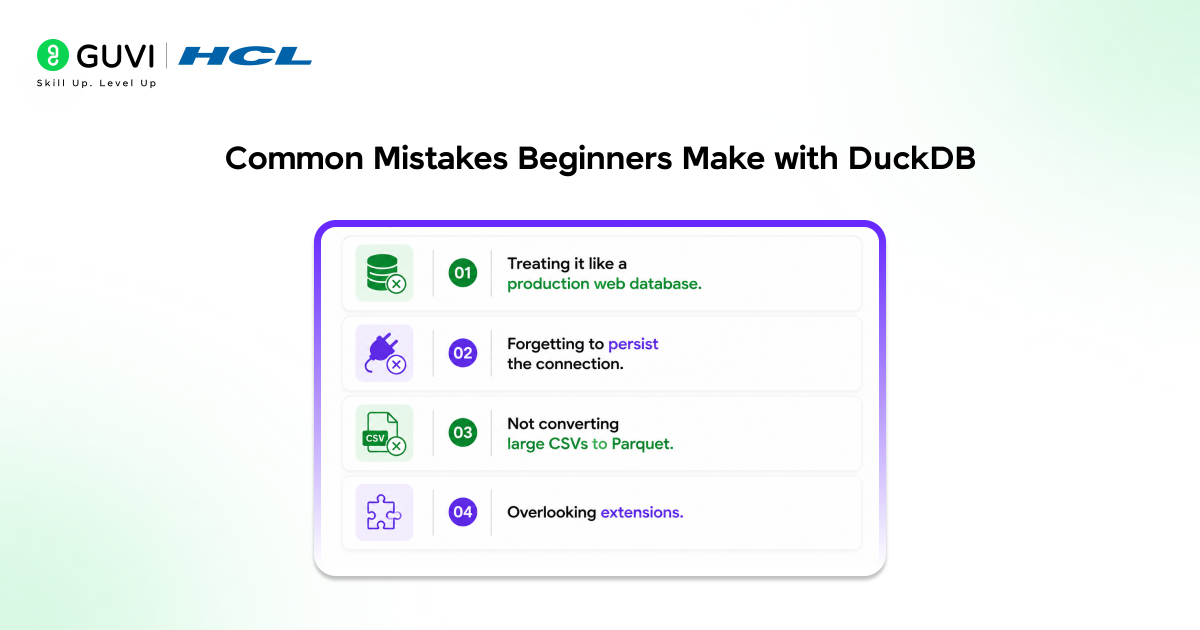 DuckDB Tutorial: Learn DuckDB Step-by-Step (2026 Guide) 3 Common Mistakes Beginners Make with DuckDB